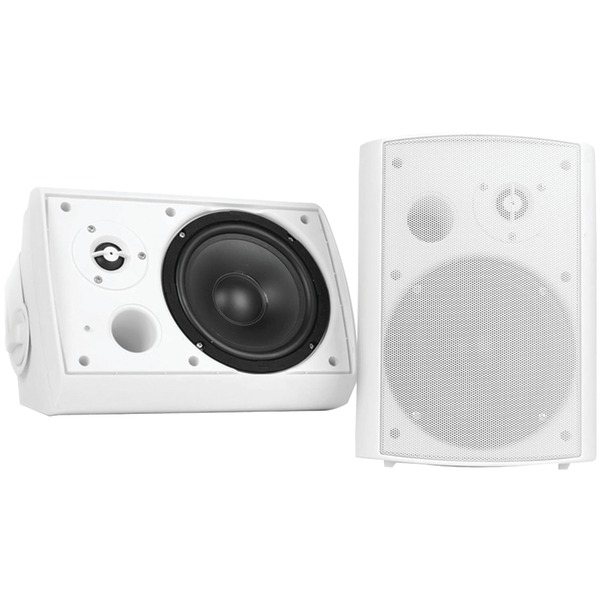  5.25" Indoor/Outdoor Wall-Mount Bluetooth Speaker System (White)