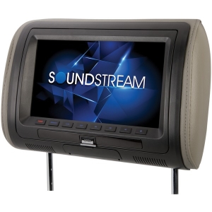  9" Universal Headrest Monitor with DVD Player, IR & FM Transmitters & Interchangeable Skins