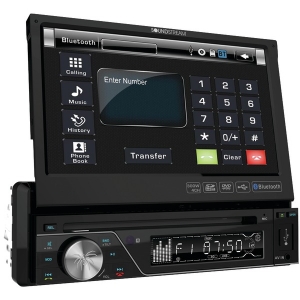  7" Single-DIN In-Dash DVD Receiver with Flip-out Display & Bluetooth